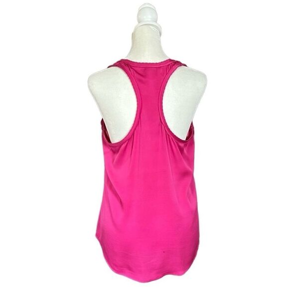 Trina Turk Silk Stretch Pink Racerback Scallop Trim Tank Top 298601 Size Medium - Picture 4 of 14